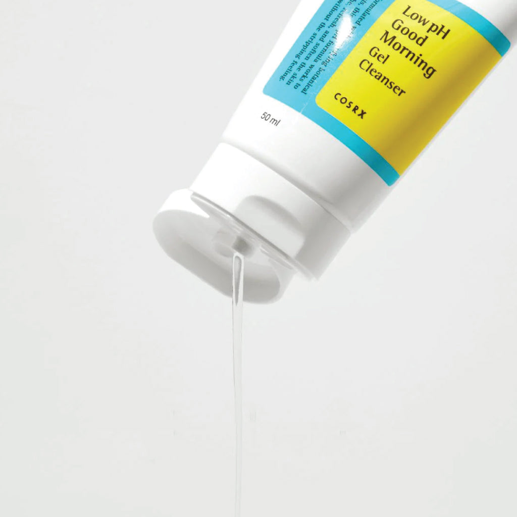 CosRX Low pH Good Morning Gel Cleanser bottle gel texture