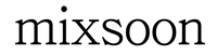 Black 'mixsoon' text on a green background